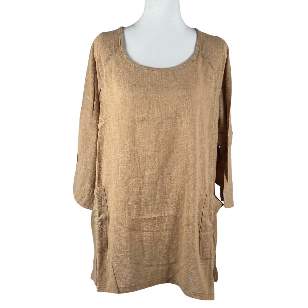 Zenana Textured Crinkle Tunic Top NWT Size Small
